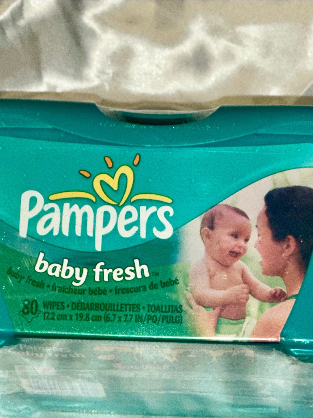 Pampers Soft Care 80 Wipes Pop -Up Plastic Container Box Brand New Sealed 2004